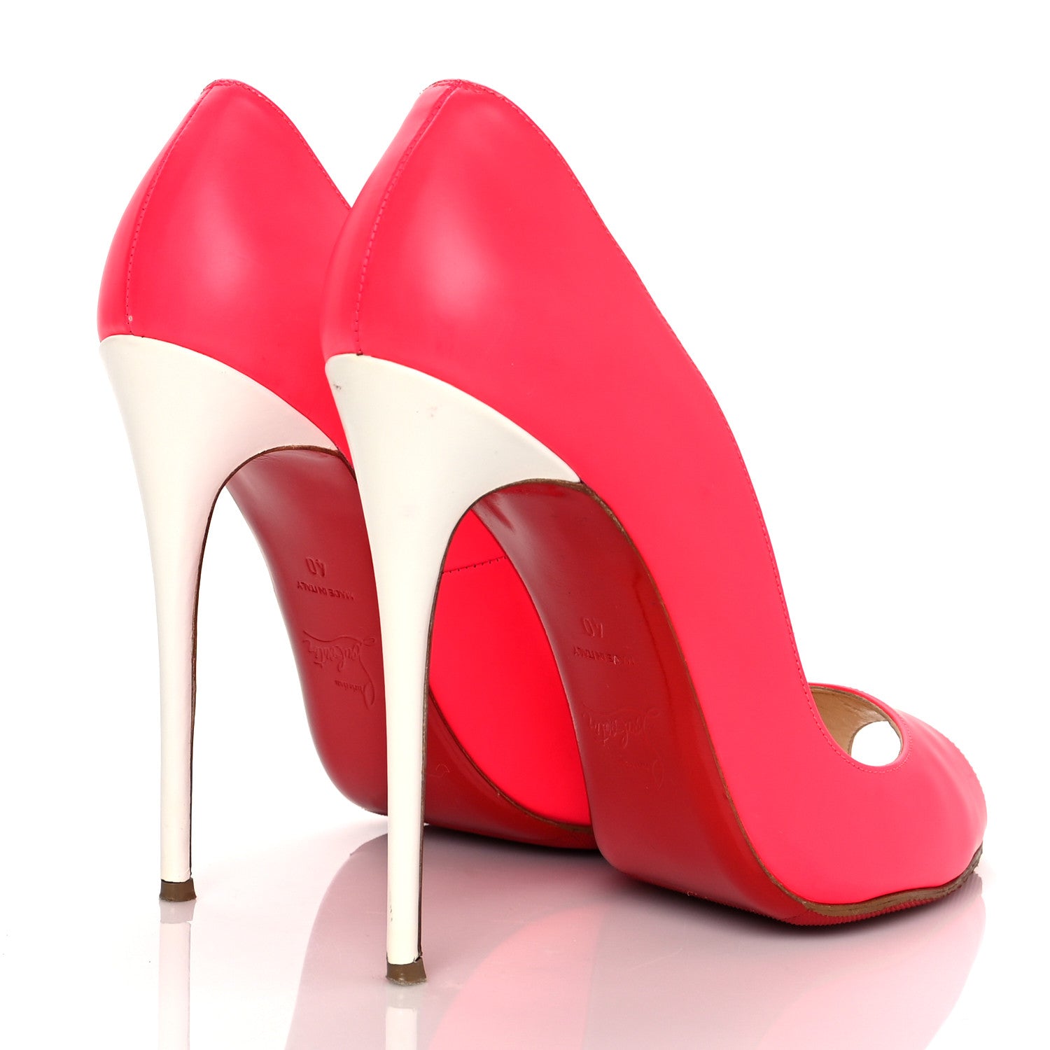 Christian Louboutin Jazz Calf Youpi 120 Pumps 40 Fuchsia White 4 of 8