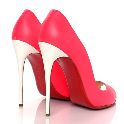 Christian Louboutin Jazz Calf Youpi 120 Pumps 40 Fuchsia White 4 of 8