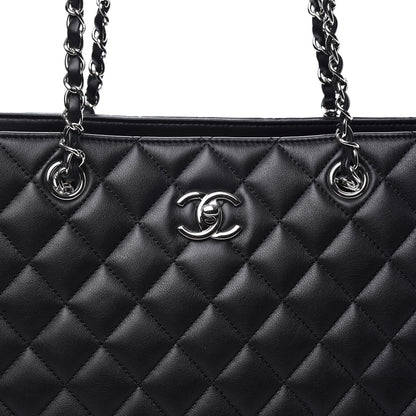Chanel Calfskin Quilted Large CC Shopping Tote Black 10 of 11