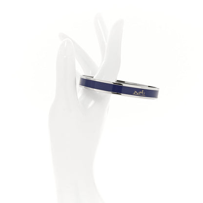 Hermes Enamel Printed Narrow Caleche Bracelet 70 Ultramarine 2 of 6