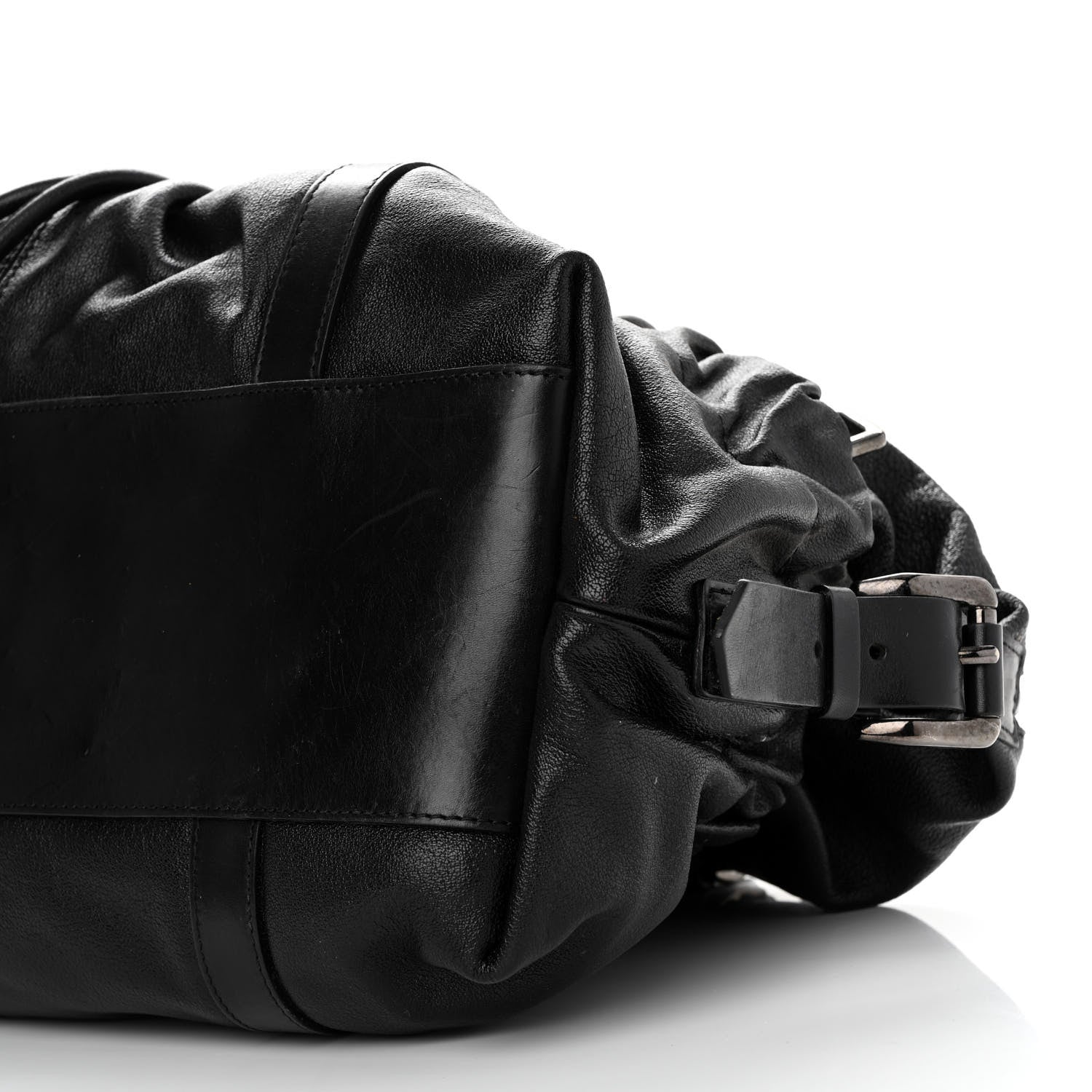 Burberry Calfskin Drawstring Tote Black 10 of 12