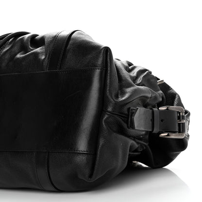 Burberry Calfskin Drawstring Tote Black 10 of 12
