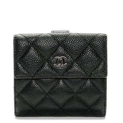 Chanel Caviar Quilted Compact French Flap Wallet Black 1 of 7