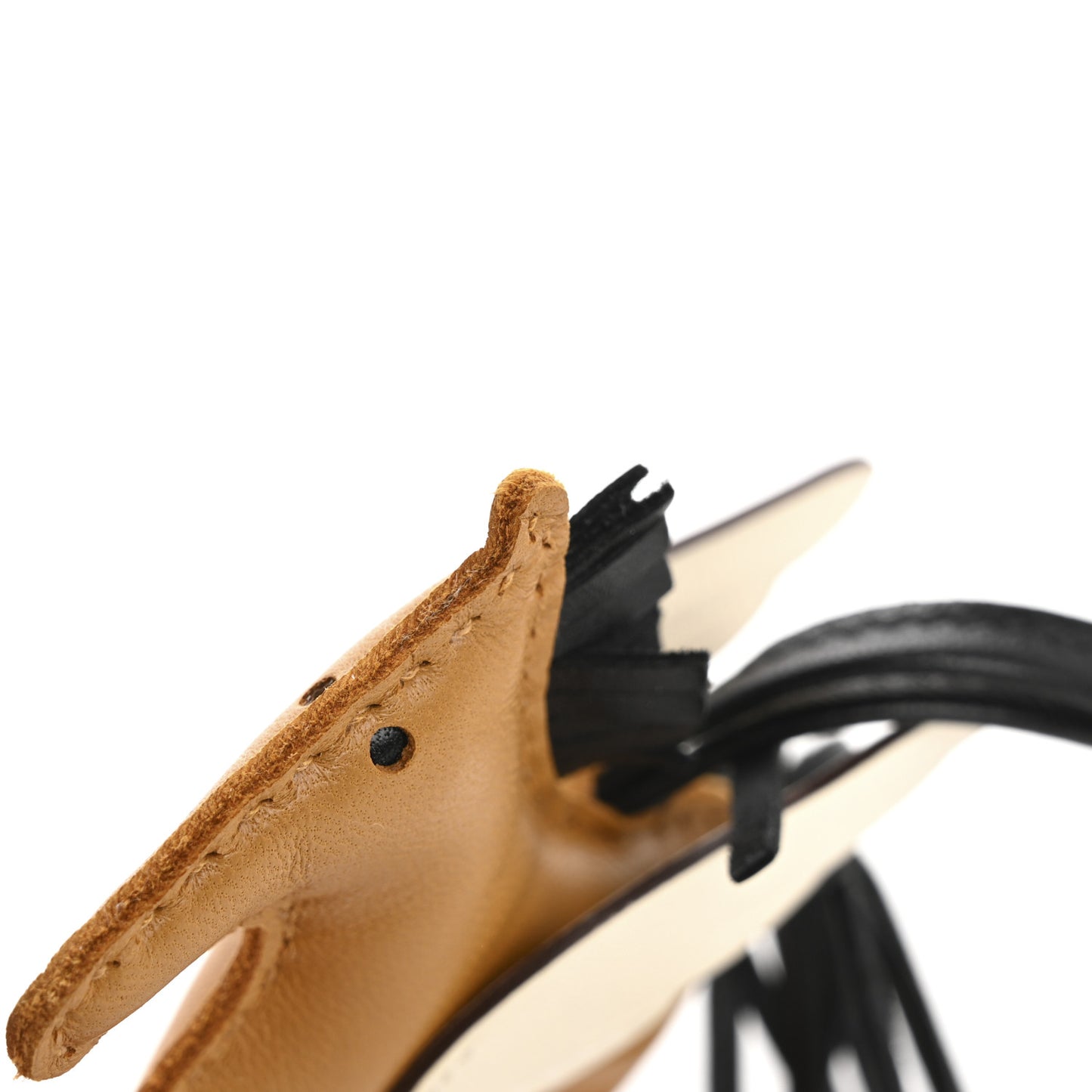 Milo Lambskin Grigri Rodeo Pegase Horse Bag Charm PM Sesame Black Nata