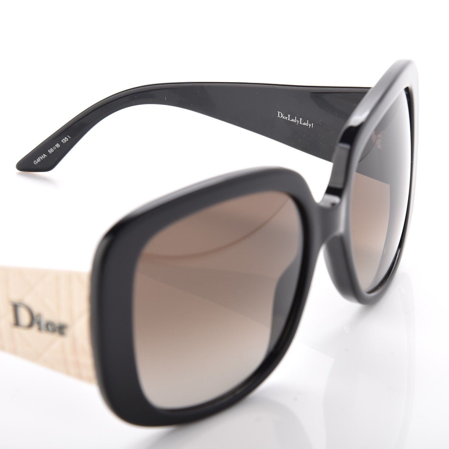 Christian Dior Cannage Dior Lady Lady 1 Sunglasses Black Ivory 5 of 9