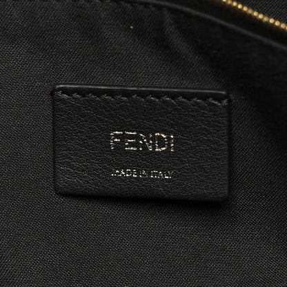 Fendi Fabric Jacquard Vitello Seta Plexiglass Pequin Gingham Large Fendi Sunshine Shopper Tote Tobacco Moro Black 6 of 9