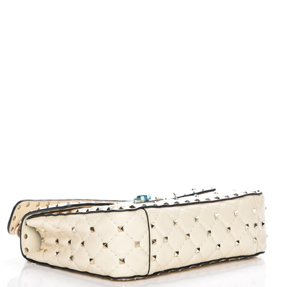 Valentino Garavani Nappa Medium Rockstud Spike Shoulder Bag Light Ivory 4 of 6