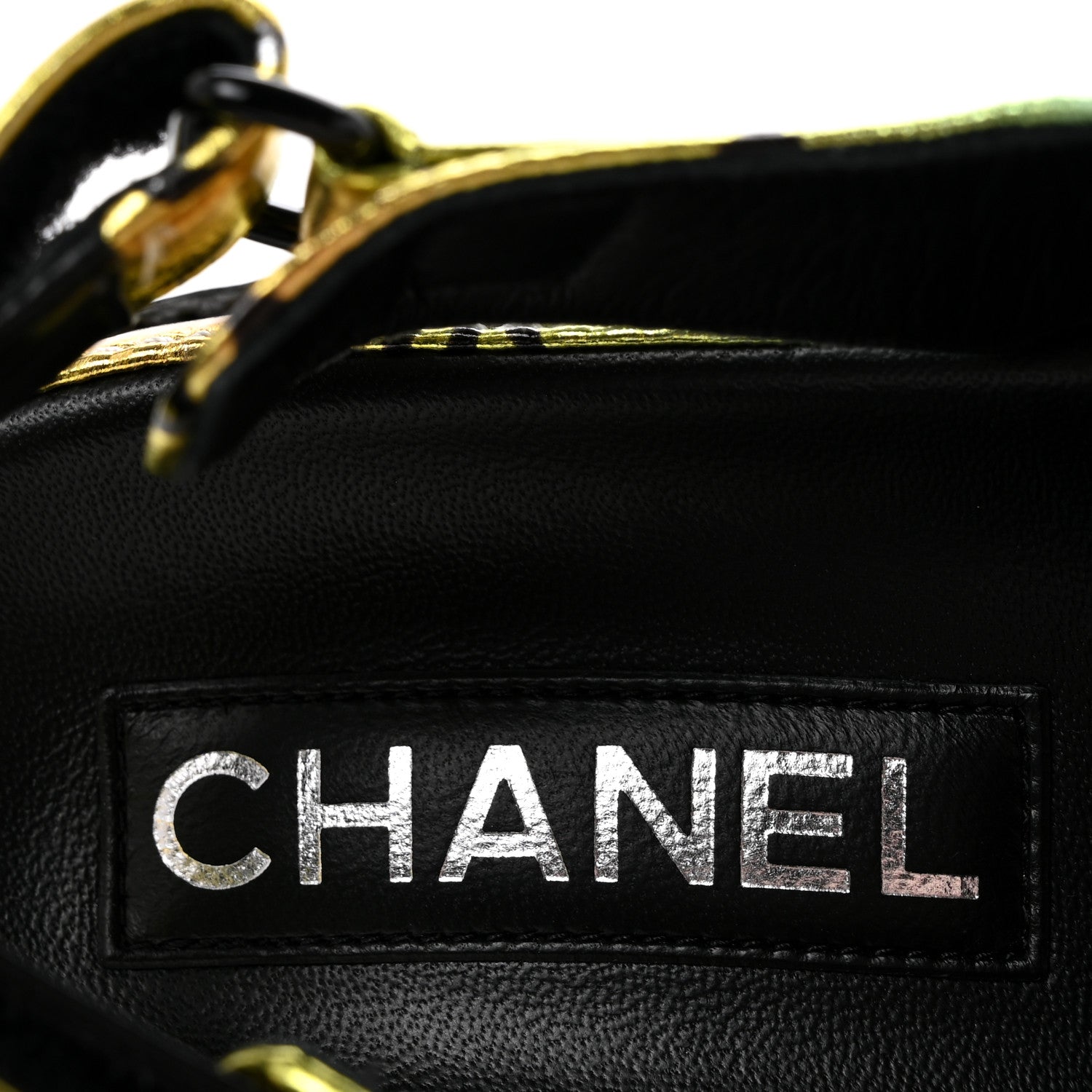 Chanel Laminated Lambskin Printed CC Dad Sandals 38 Multicolor 8 of 10