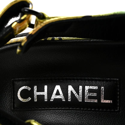 Chanel Laminated Lambskin Printed CC Dad Sandals 38 Multicolor 8 of 10