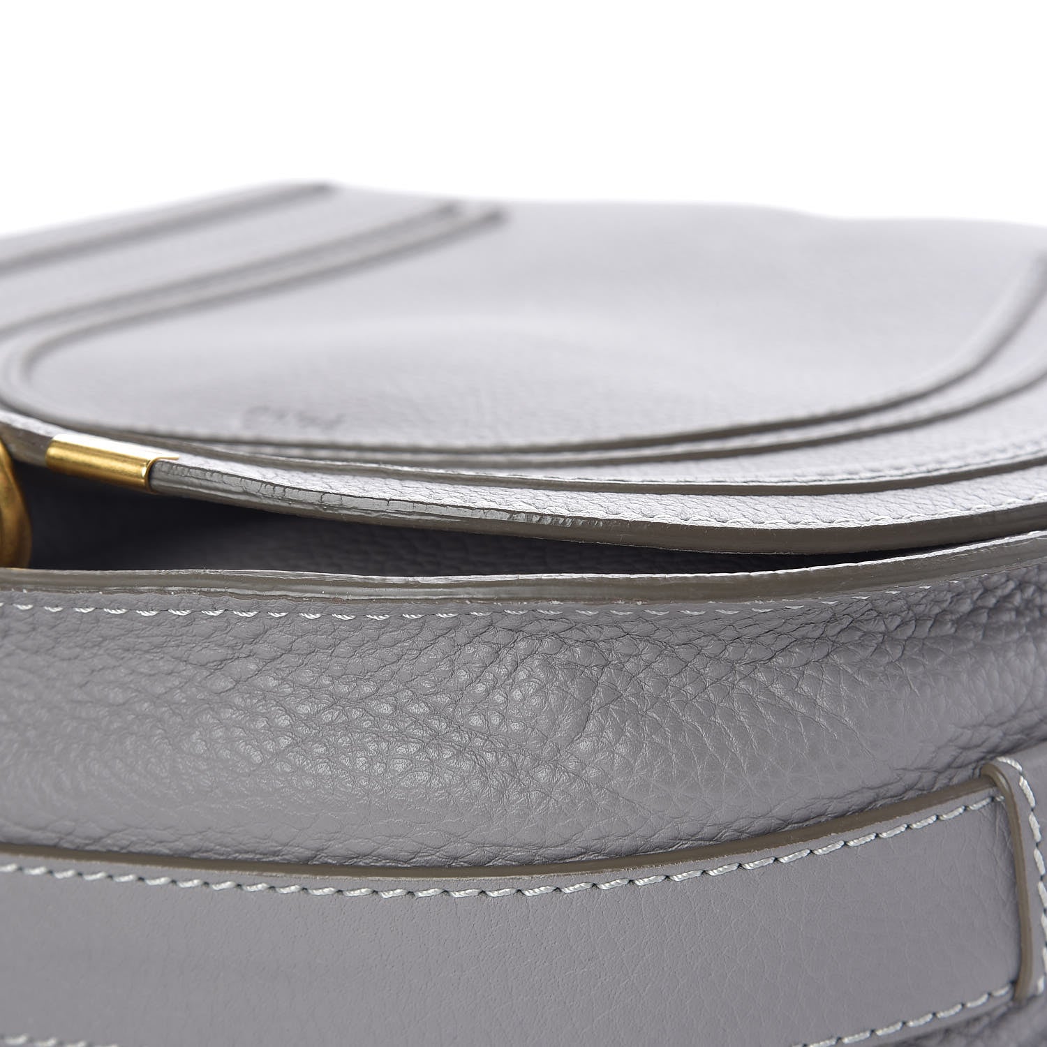 Chloe Calfskin Medium Marcie Round Crossbody Bag Cashmere Grey 11 of 22
