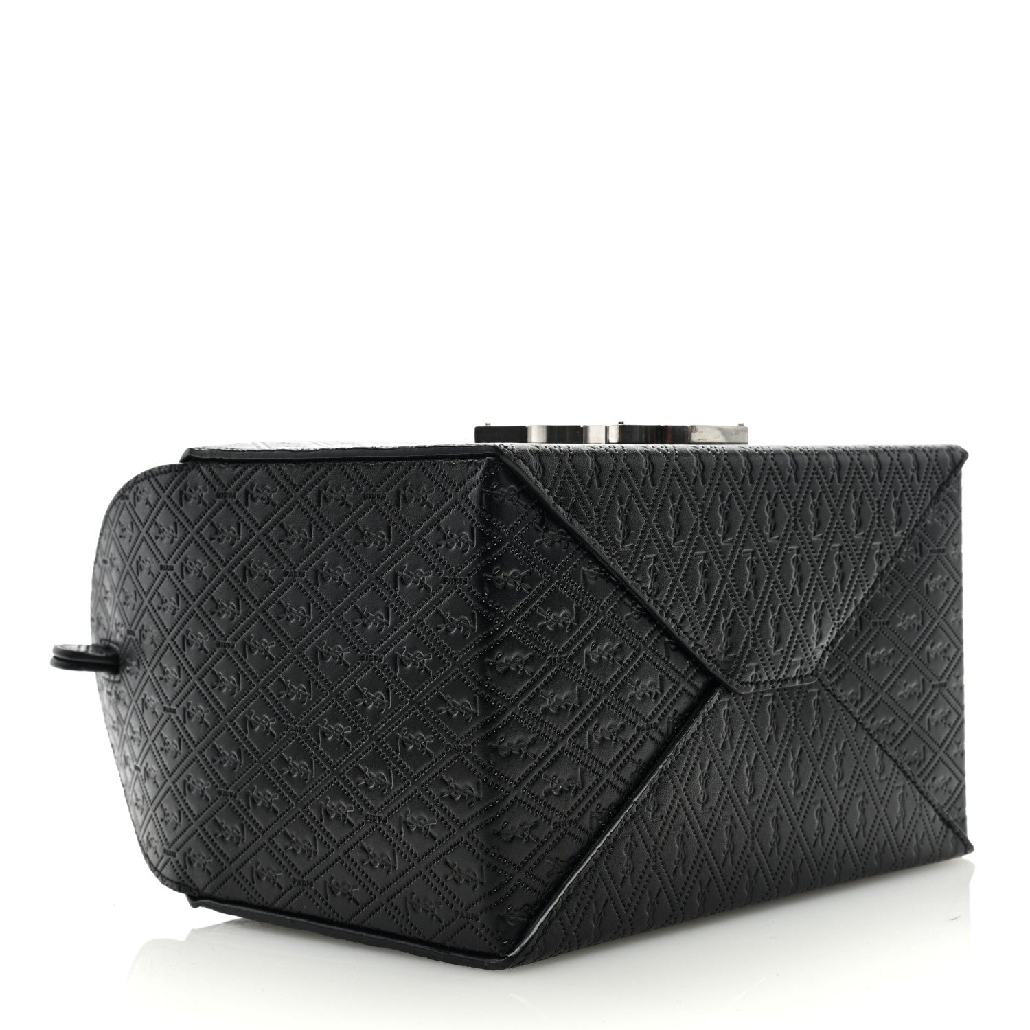 Saint Laurent Calfskin Monogram Take Away Box Black 3 of 7