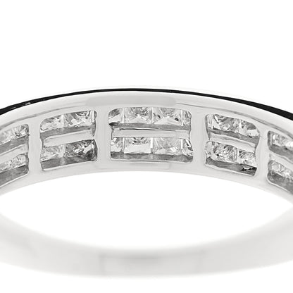 Parker & West by FASHIONPHILE 18K White Gold Diamond .80ctw Princess Cut Half Eternity Band Ring  52 6 8 of 9