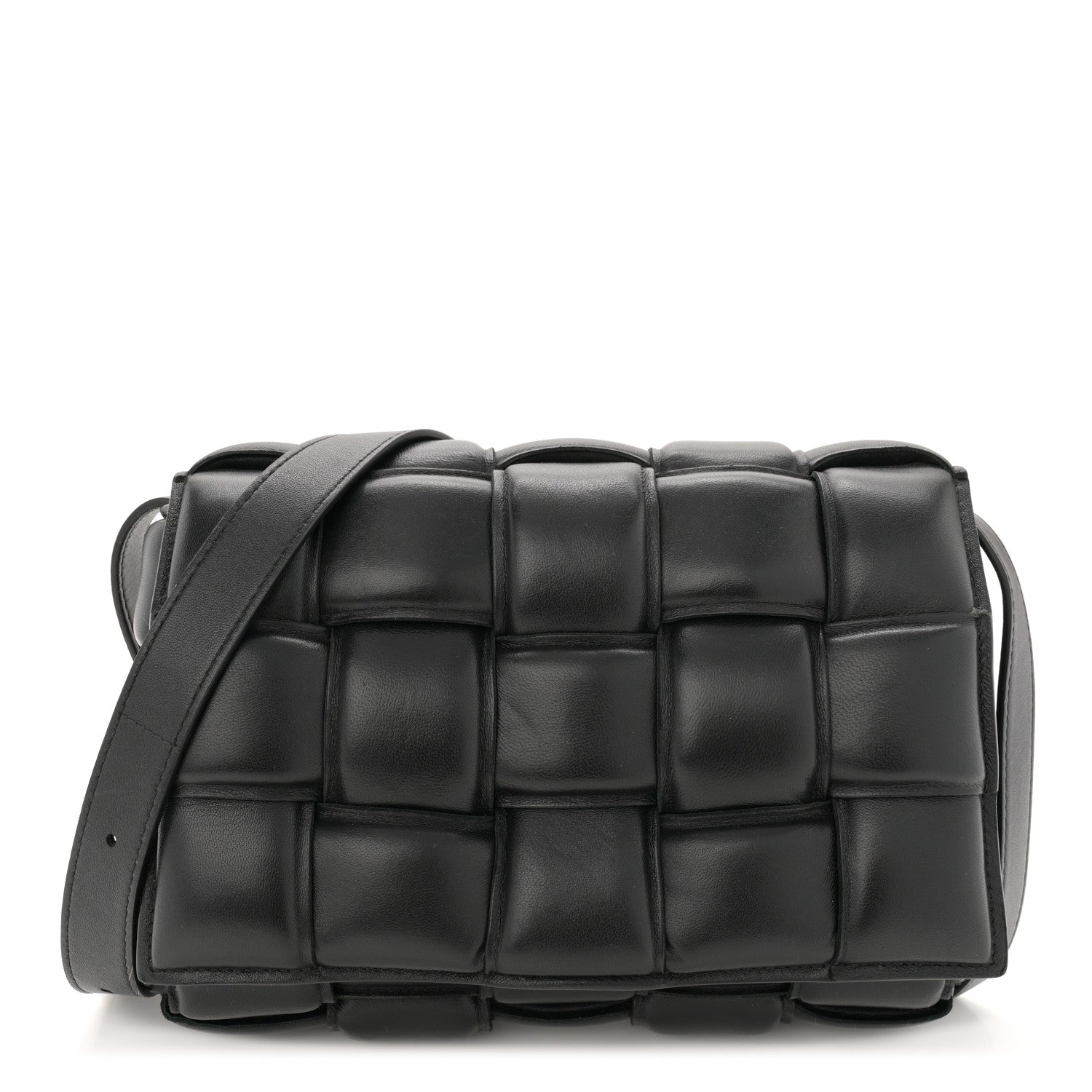 Bottega Veneta Nappa Maxi Intreccio Padded Cassette Crossbody Bag Black 1 of 10
