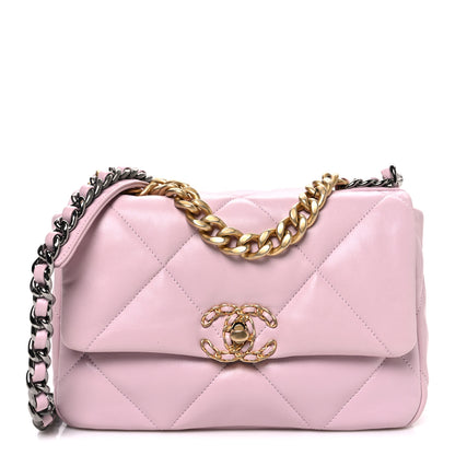 Chanel Lambskin Quilted Medium Chanel 19 Flap Light Pink 1 of 10