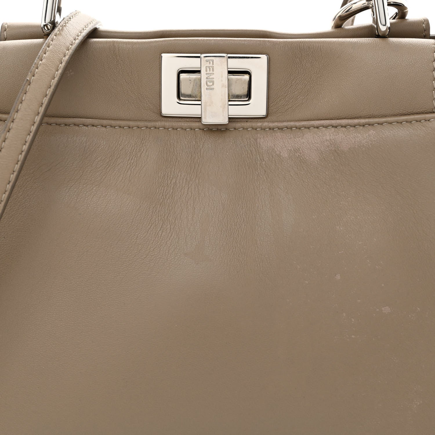 Fendi Nappa Mini Peekaboo Iconic Satchel Tortora 12 of 18