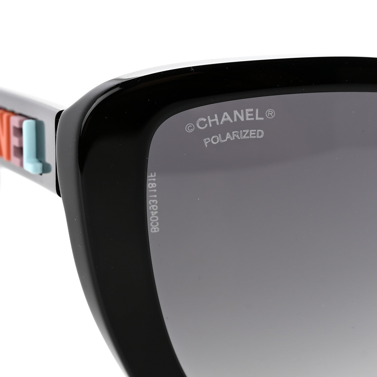 Chanel Acetate Polarized Butterfly Sunglasses 71548A Black 7 of 9