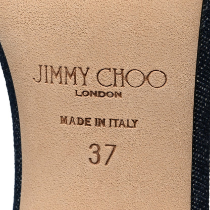 Jimmy Choo Denim Stacey Crystals Mule 37 Indigo 7 of 8