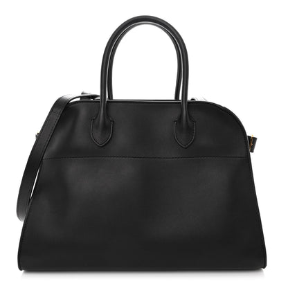The Row Polished Saddle Calfskin Soft Margaux 12 Black 1 of 9