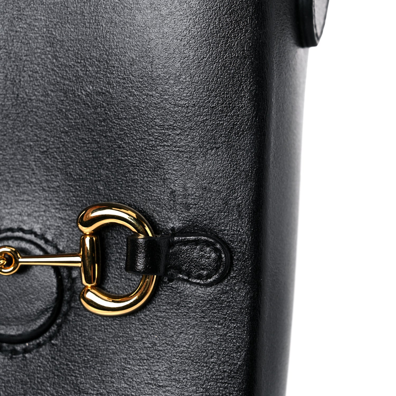 Gucci Boarded Plutone Calfskin Mini Horsebit 1955 Crossbody Bag Black 16 of 19