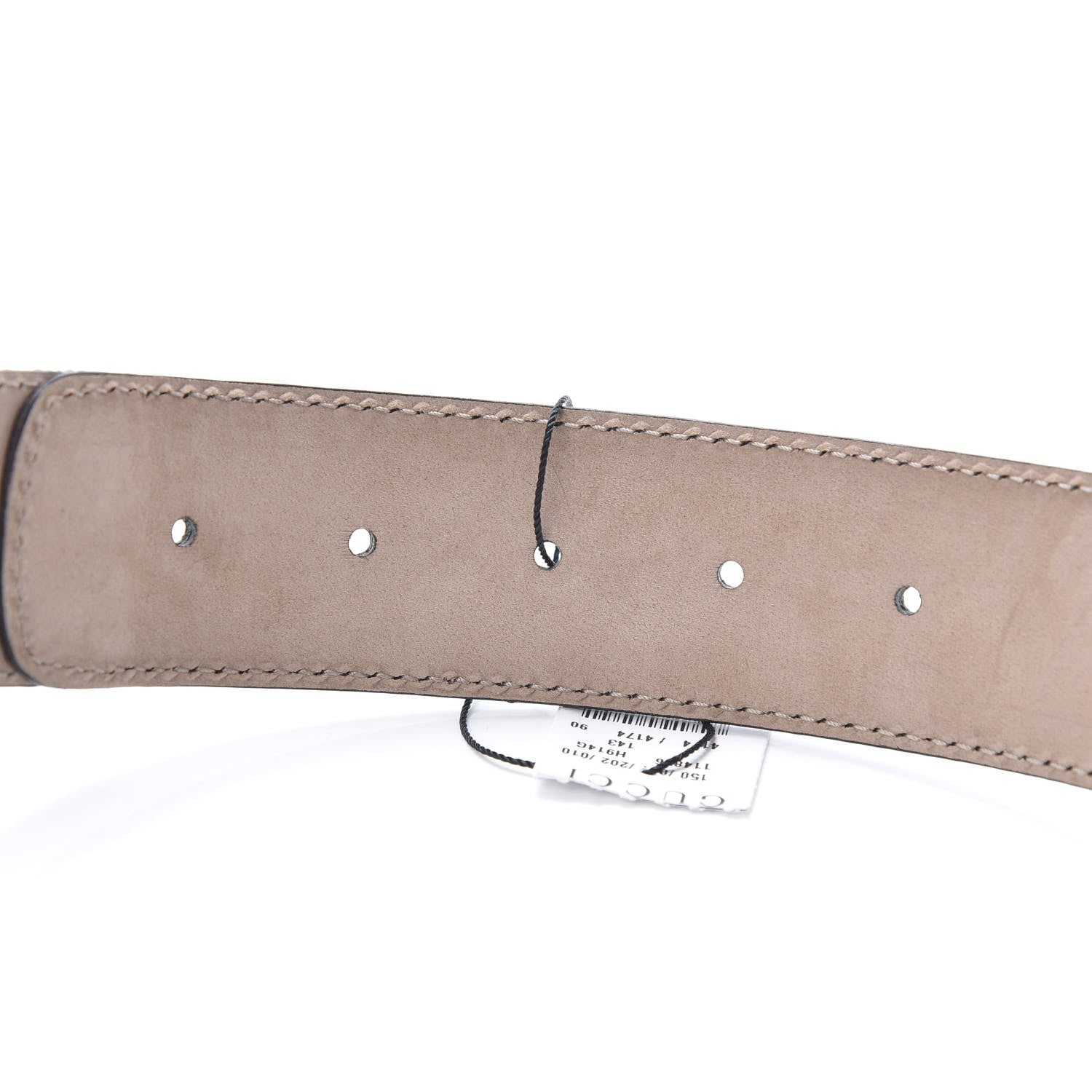 Gucci Calfskin Canvas Web Interlocking G Belt 90 36 Light Blue 5 of 5