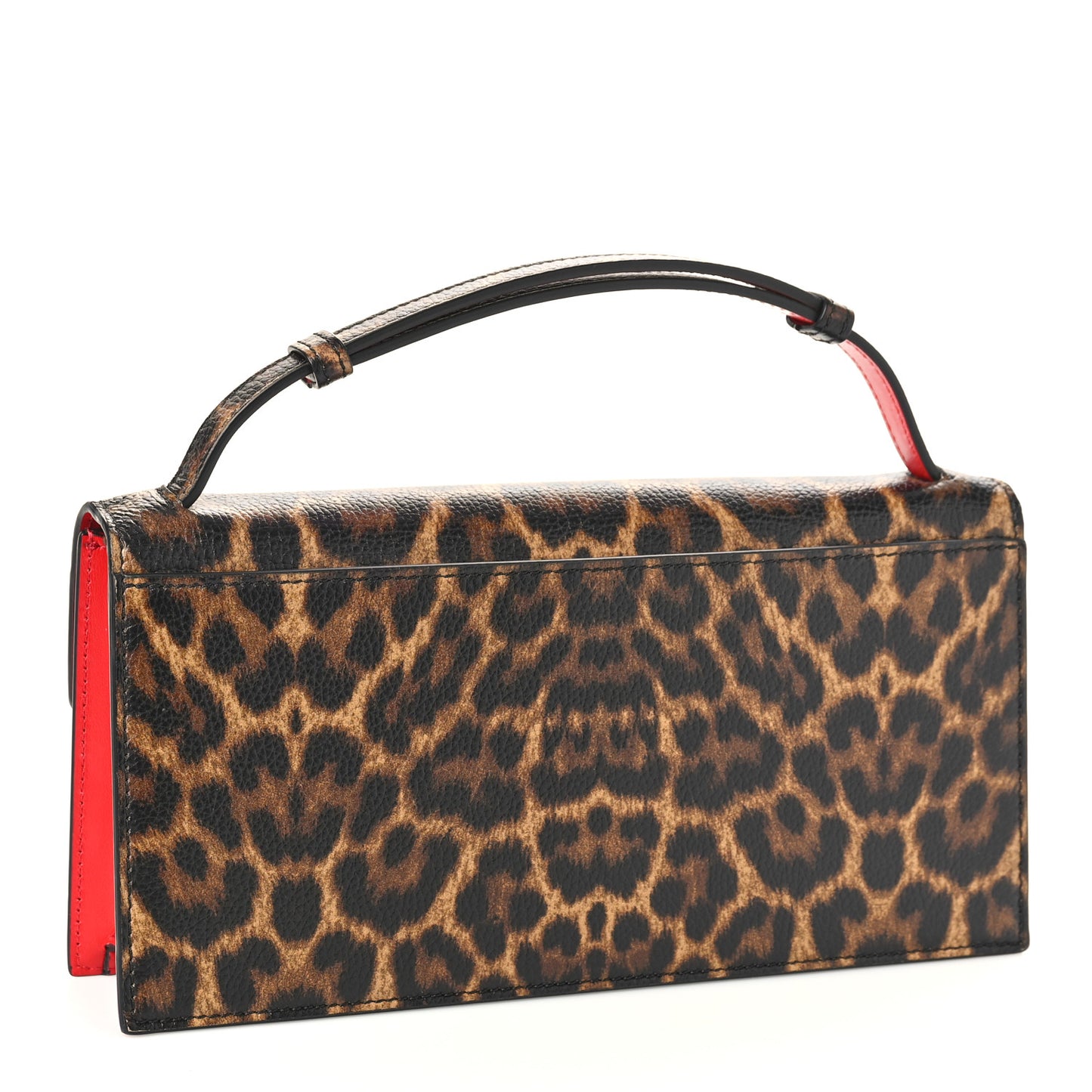 Calfskin Leopard Elisa Baguette Brown
