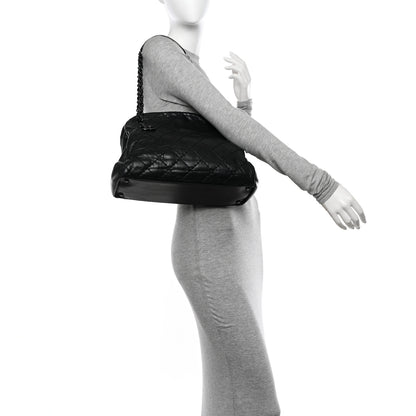 Chanel Iridescent Calfskin Large Just Mademoiselle Bowling Bag Black 2 of 13
