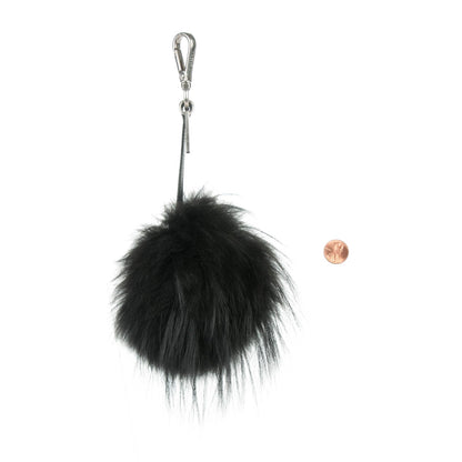 Fendi Vitello Elite Fox Fur Fusto Monster Bag Bug Charm Black Yellow 2 of 4