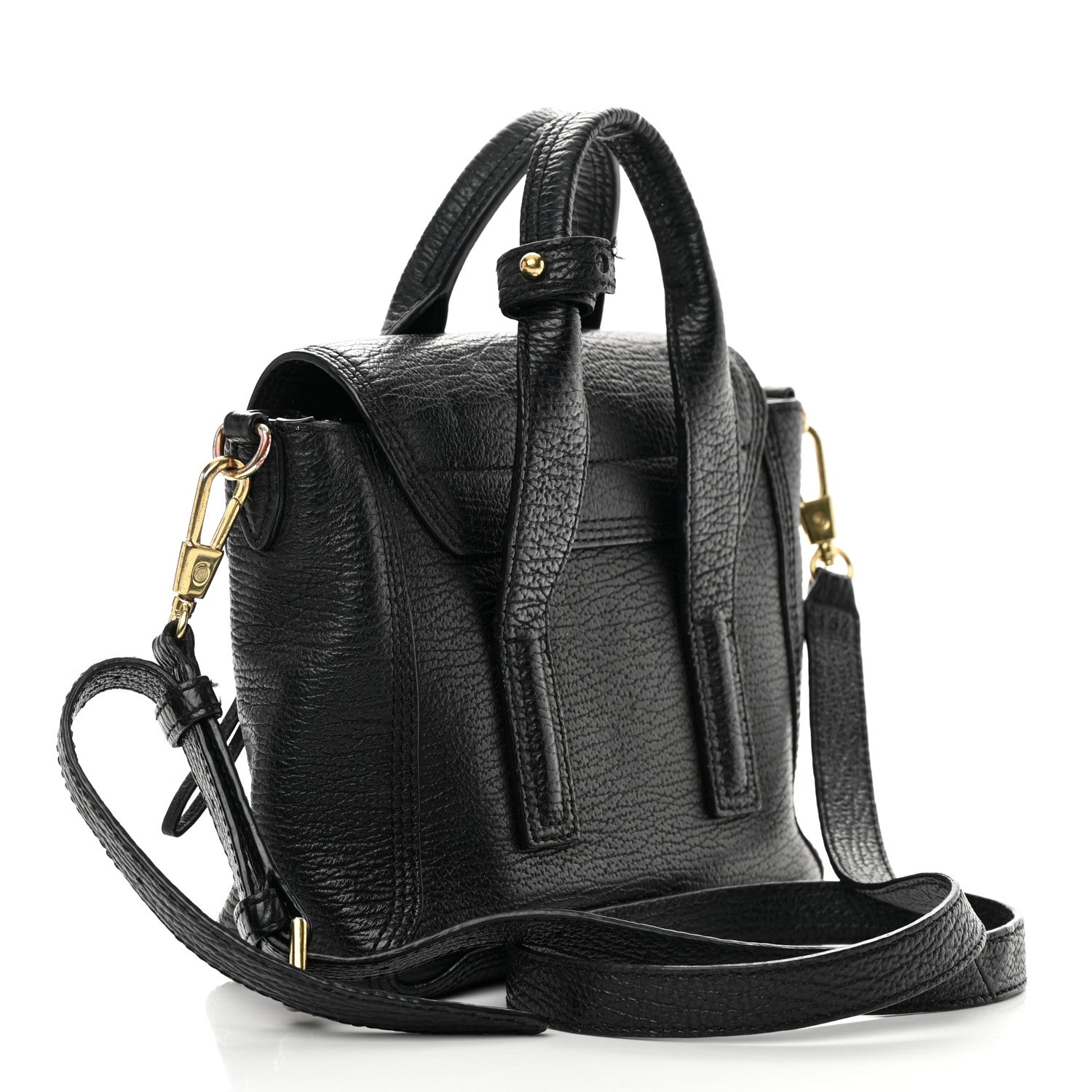 3.1 Phillip Lim Textured Calfskin Mini Pashli Satchel Black 3 of 20