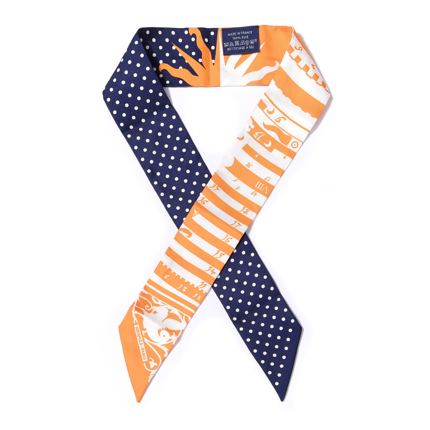 Silk Astrologie a Pois Twilly Orange Marine White