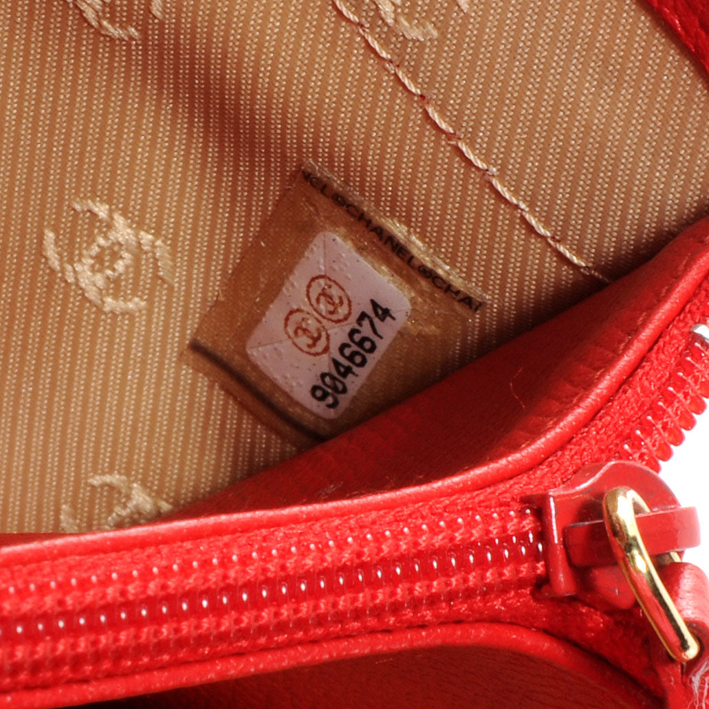 Calfskin Yen Wallet Red