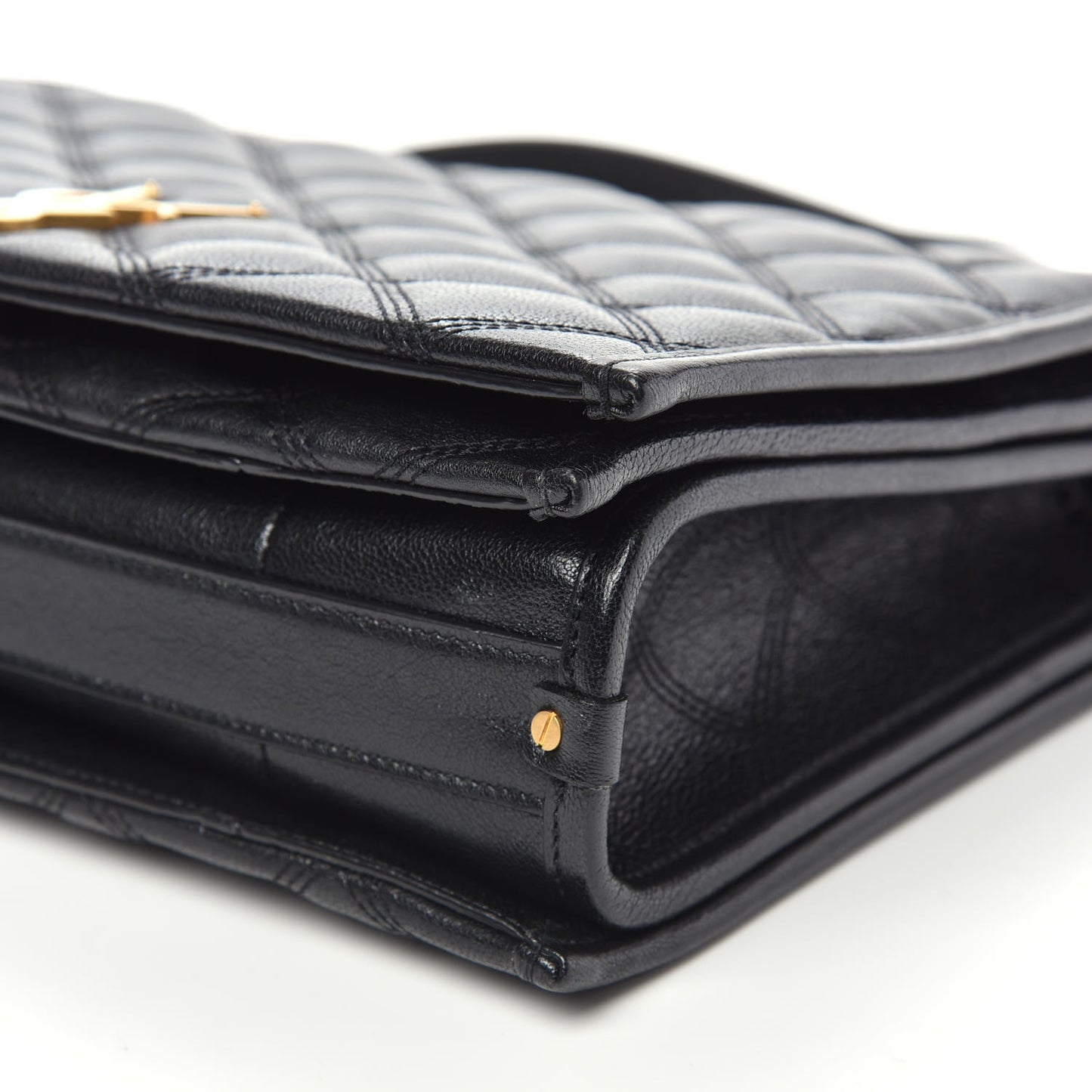 Lambskin Quilted Small Becky Chain Bag Black