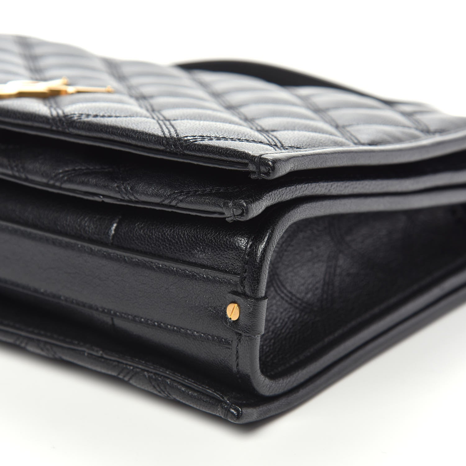 Saint Laurent Lambskin Quilted Small Becky Chain Bag Black 9 of 10