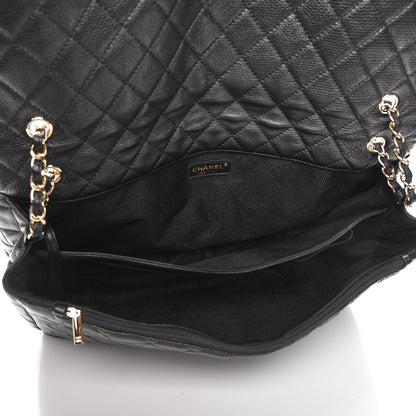 Chanel Calfskin Quilted XXL Travel Flap Bag Black 5 of 7