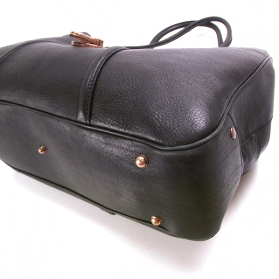 Gucci Leather Large Flap Tote Black 5 of 11