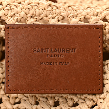 Saint Laurent Raffia Monogram Hobo Naturale 6 of 10