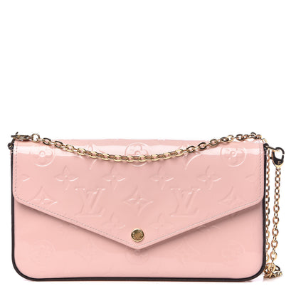 Louis Vuitton Vernis Felicie Chain Wallet Rose Ballerine 1 of 11