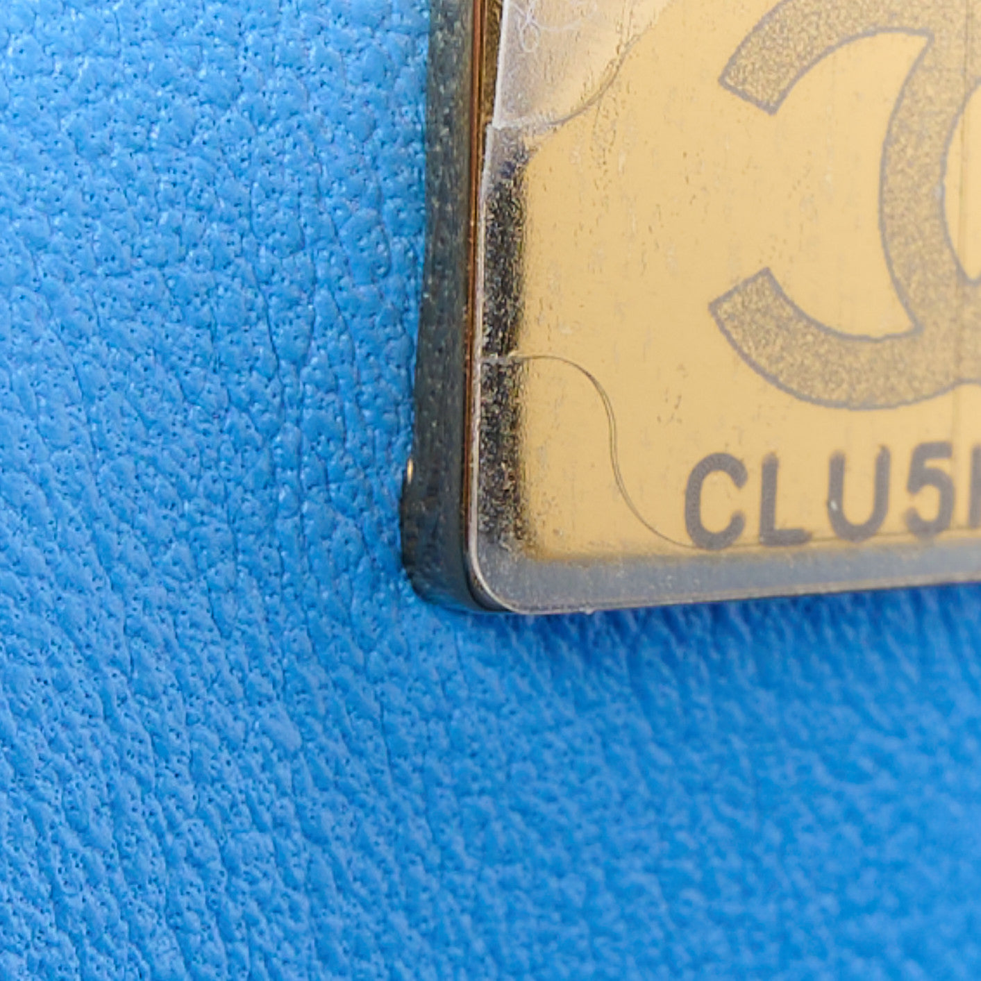 Chanel Caviar Quilted Mini Retro Twist Top Handle Flap Blue 9 of 12