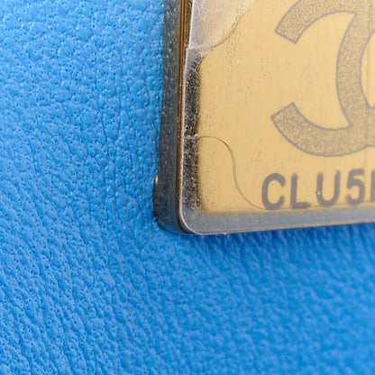 Chanel Caviar Quilted Mini Retro Twist Top Handle Flap Blue 9 of 12