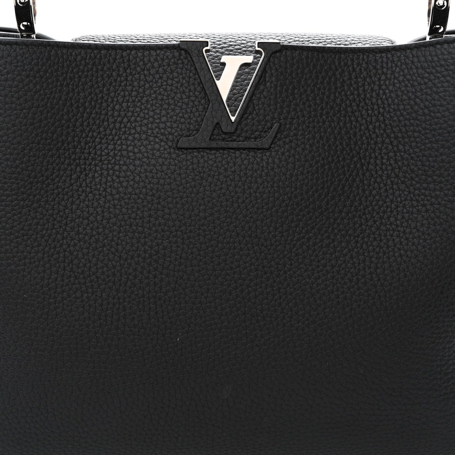 Louis Vuitton Taurillon Snakeskin Capucines MM Black 8 of 12