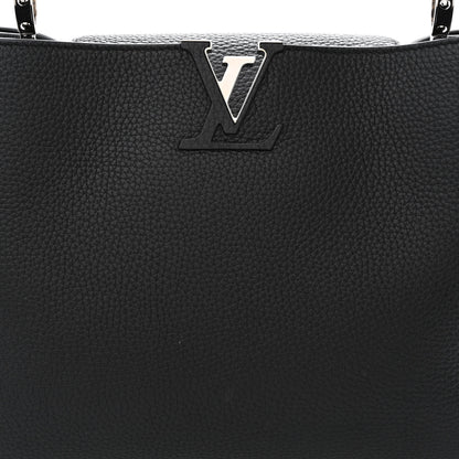 Louis Vuitton Taurillon Snakeskin Capucines MM Black 8 of 12