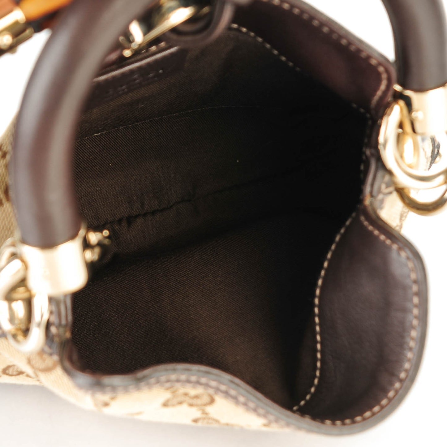 Monogram Mini Indy Top Handle Bag Dark Brown