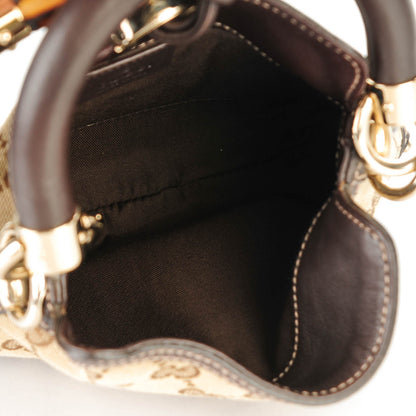 Gucci Monogram Mini Indy Top Handle Bag Dark Brown 5 of 7