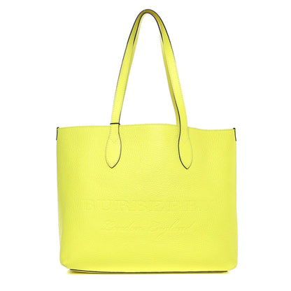 Burberry Grainy Calfskin Remington Tote Neon Yellow 1 of 7