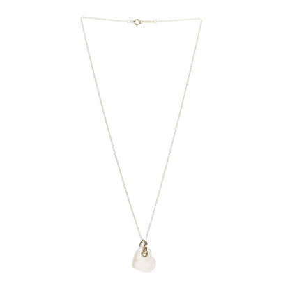 Tiffany 18K Yellow Gold Mother of Pearl Heart Pendant Necklace 3 of 5