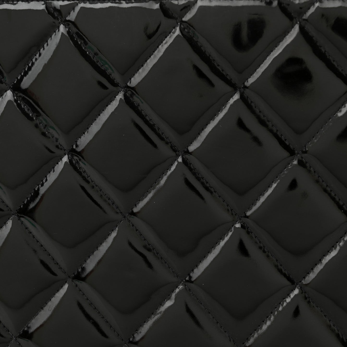 Patent Quilted Briefcase Laptop Bag Black