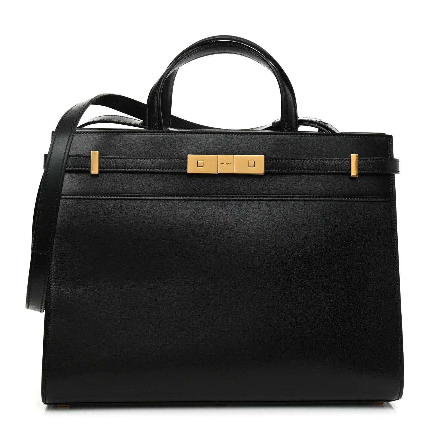 Saint Laurent Calfskin Small Manhattan Shopper Tote Black 1 of 10