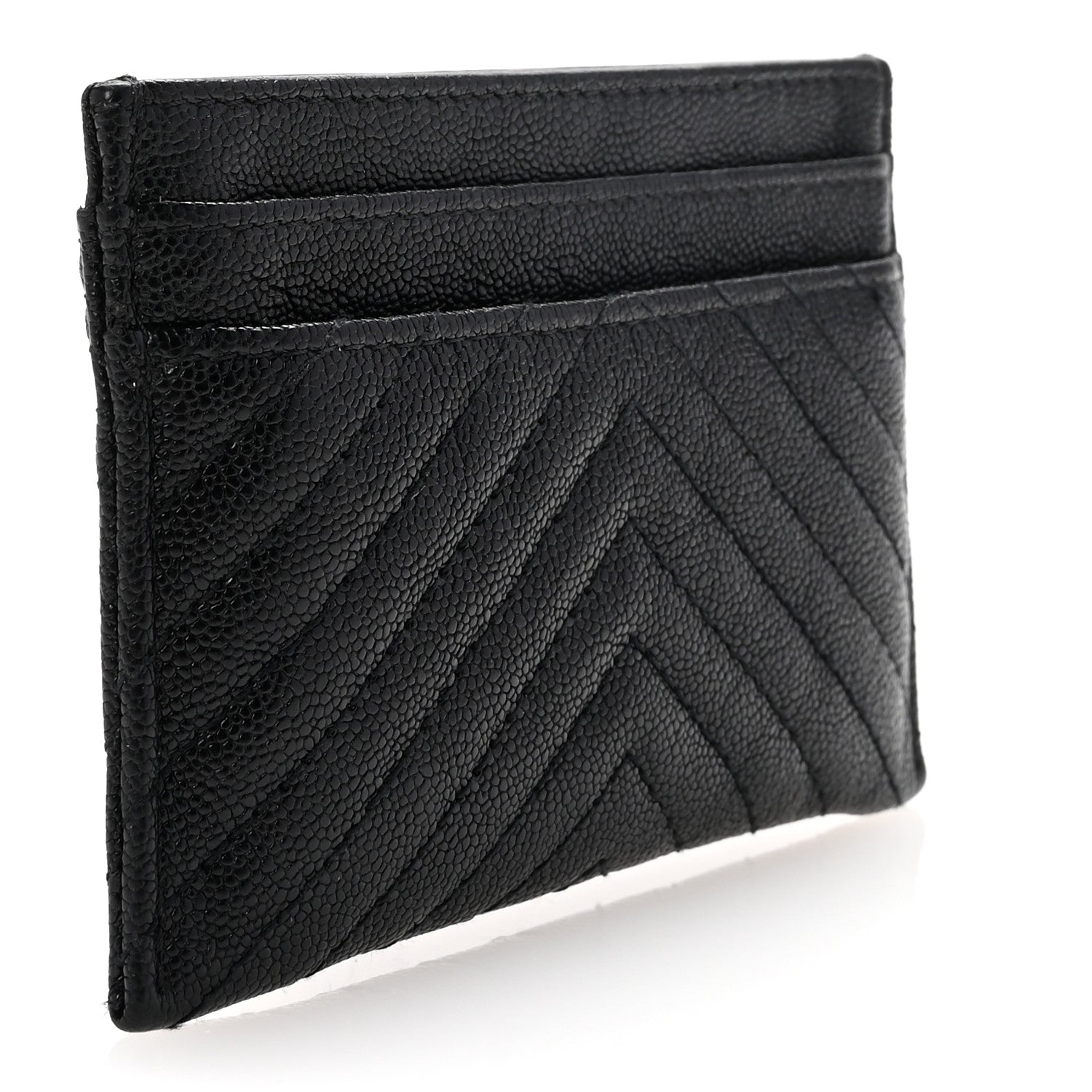 Chanel Caviar Chevron Quilted Boy Card Holder Black 3 of 9