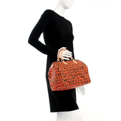 Louis Vuitton Monogram Graffiti Speedy 30 Orange 2 of 7