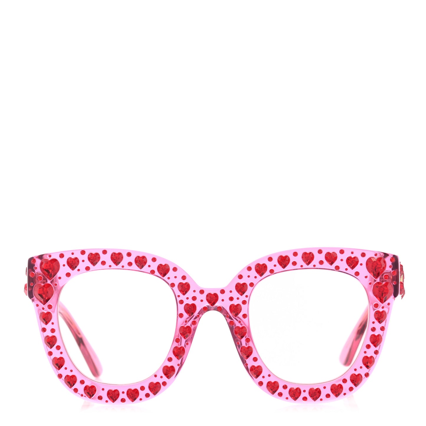 Acetate Crystal Heart GG0116S Sunglasses Fuchsia