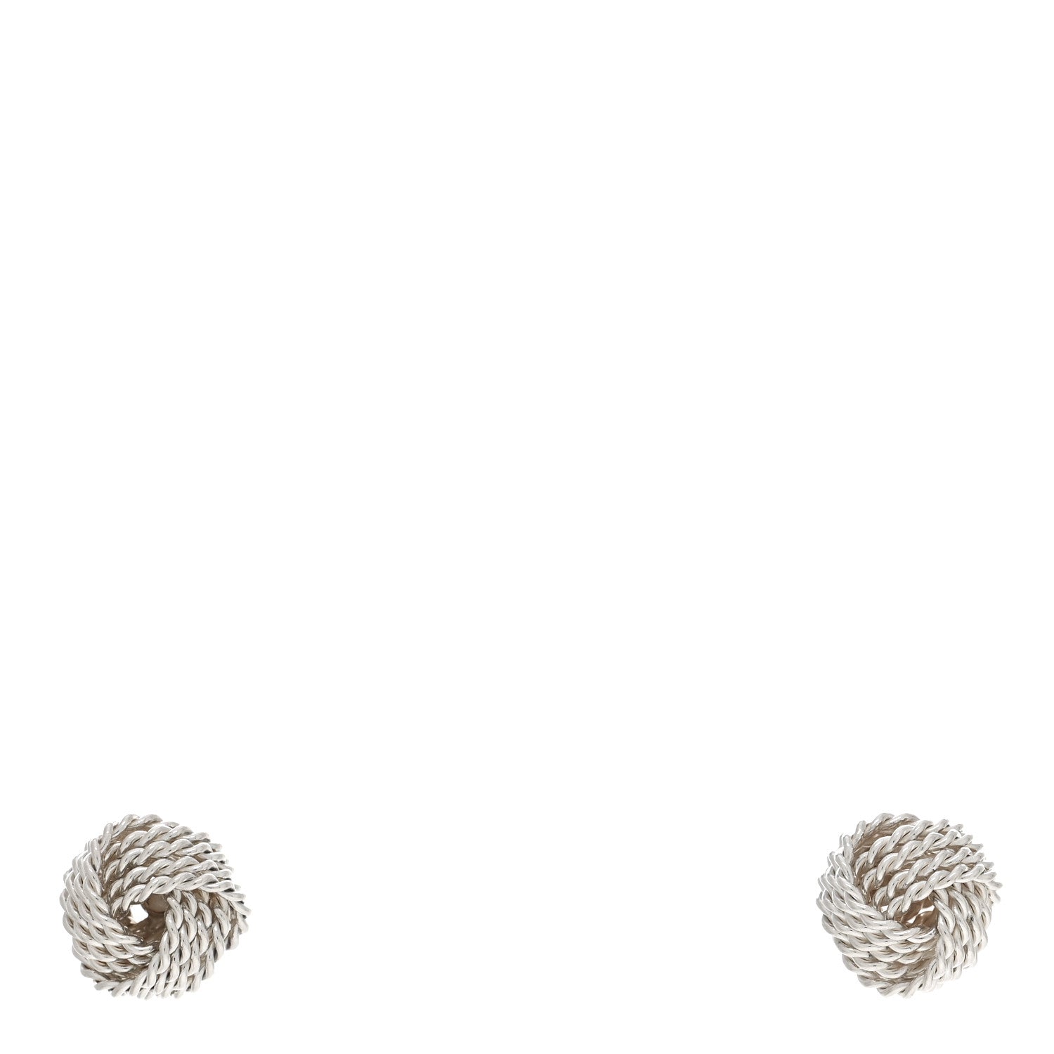 Tiffany Sterling Silver Twist Knot Earrings 1 of 4